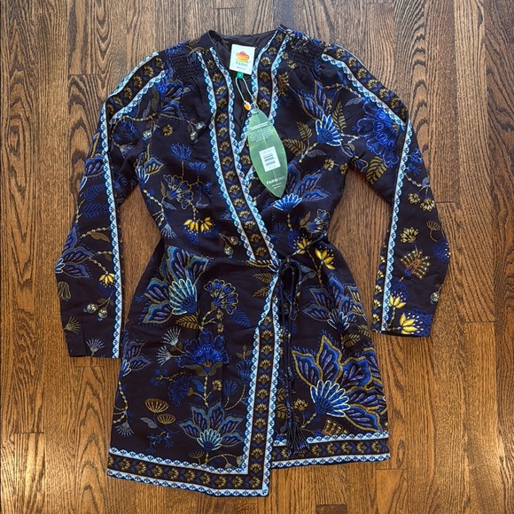 FARM Rio Floral Wrap Mini Dress SM - Picture 2 of 15